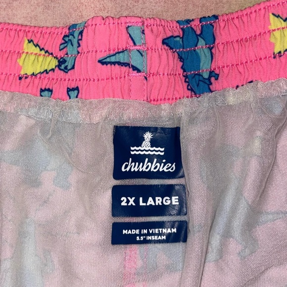 CHUBBIES DANCING DINO men’s 5.5” inseam swimtrunks swimsuit size 2XL - Picture 3 of 5